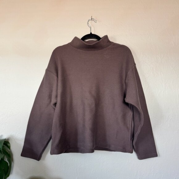 Madewell Mock Neck Drop-Shoulder Sweater - Picture 1 of 5
